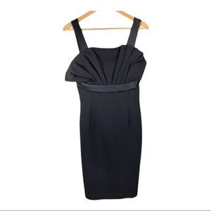 SHANI Women’s Pleated Bow Detail Sleeveless Evening/Formal Dress Black Size 10